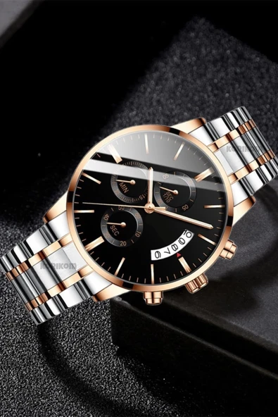 Erkek Saat Takvimli Metal Unisex Kol Saati STC00919 - 4