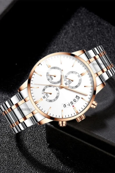 Erkek Saat Takvimli Metal Unisex Kol Saati STC00919 - 5