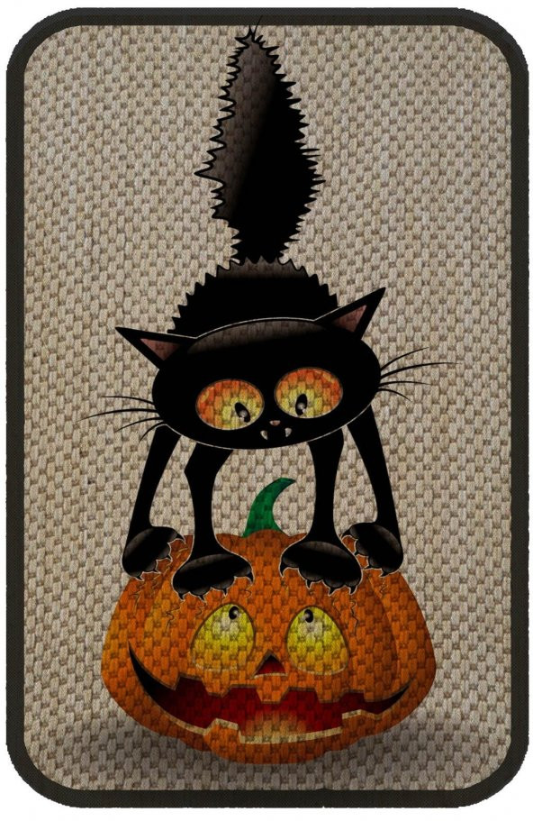 Glipet Desenli Çift Taraflı Kedi Tırmalama Paspası Pumpkin 38.5 X 30 CM