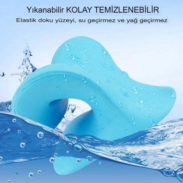 Oval Traksiyon Cihazı Boyun Düzleşmesi Yastığı Kas Masaj Servikal Omuz Ağrı Kesici Omurga Düzeltme - 3