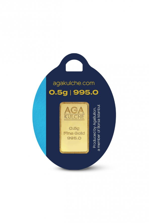AgaKulche 0.5 Gram Altın 24 Ayar Külçe Altın