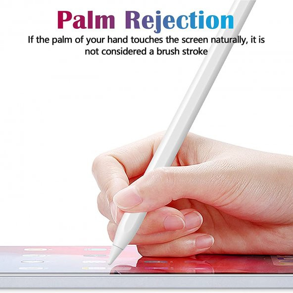 Apple iPad 10.9 (10.Nesil) Uyumlu Avuç İçi Algılamayan Eğimle Çizim Kalınlığı Değişen Stylus Kalem - 3