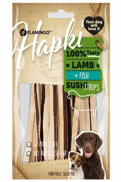 Flamingo Hapki Kuzulu Balıklı Şerit Köpek Ödülü 85gr