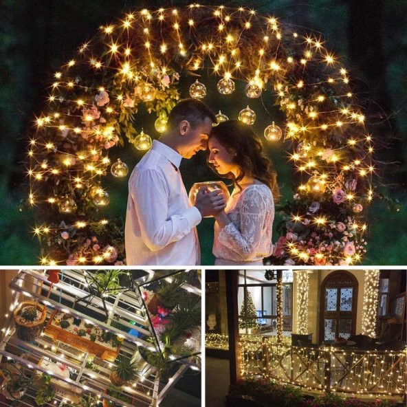 Peri Telli Led Perde Led Işık Kumandalı 300 Ledli 3X3 Metre Usbli 8 Animasyonlu Günışığı - 8