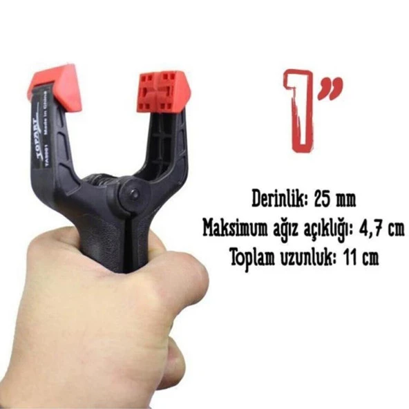 Topart TA90001 Yaylı Kıskaç Mandal 25mm - 3