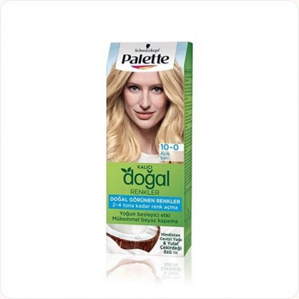 Palette Saç Boyası 10-0 Açık Sarı Kalıcı Doğal Renkler