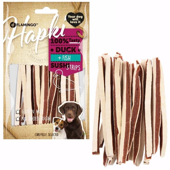 Flamingo Hapki Ördekli Balıklı Şerit Köpek Ödülü 85gr - 1