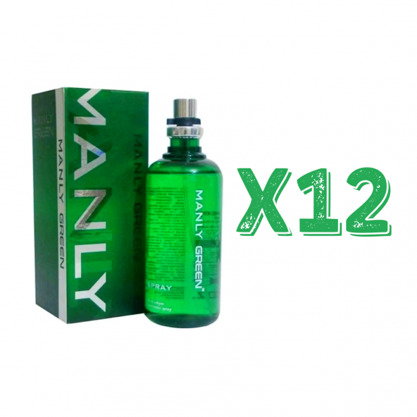 Manly Green EDC 125 Ml Erkek Parfüm 12 Adet