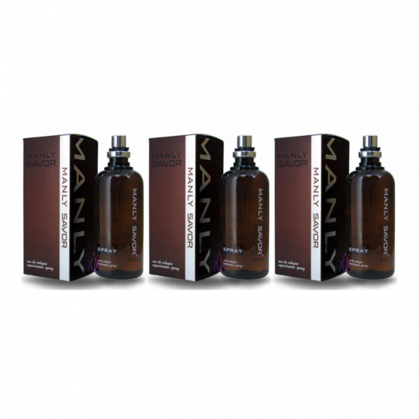 Manly Savor EDC 125 Ml Erkek Parfüm 3 Adet - Resim 2