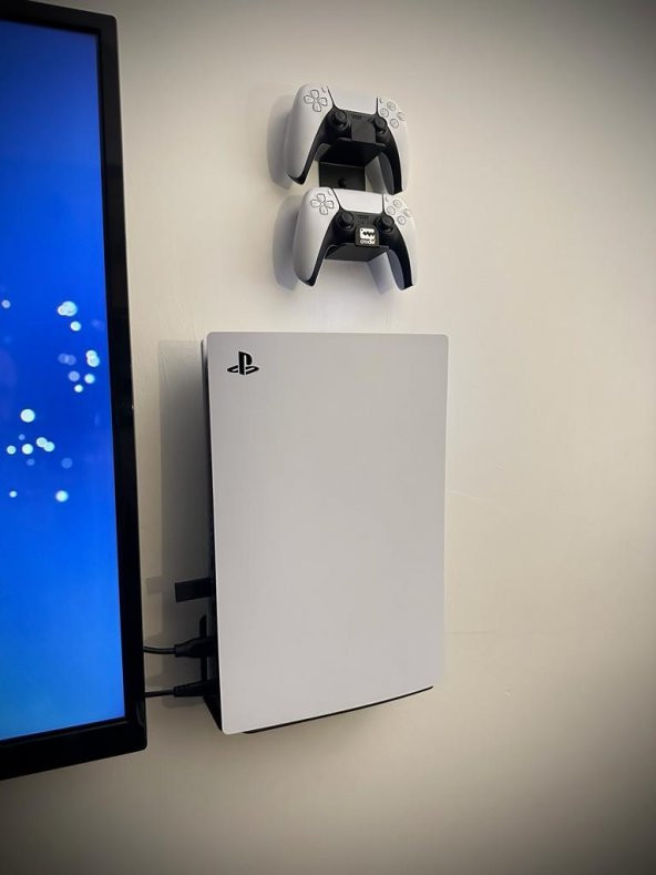 2'li Fırsat PS5 ve PS5 Slim Duvar Standı Joystick Konsol Tutacağı Yerden Tasarruf Gaming Aksesuar