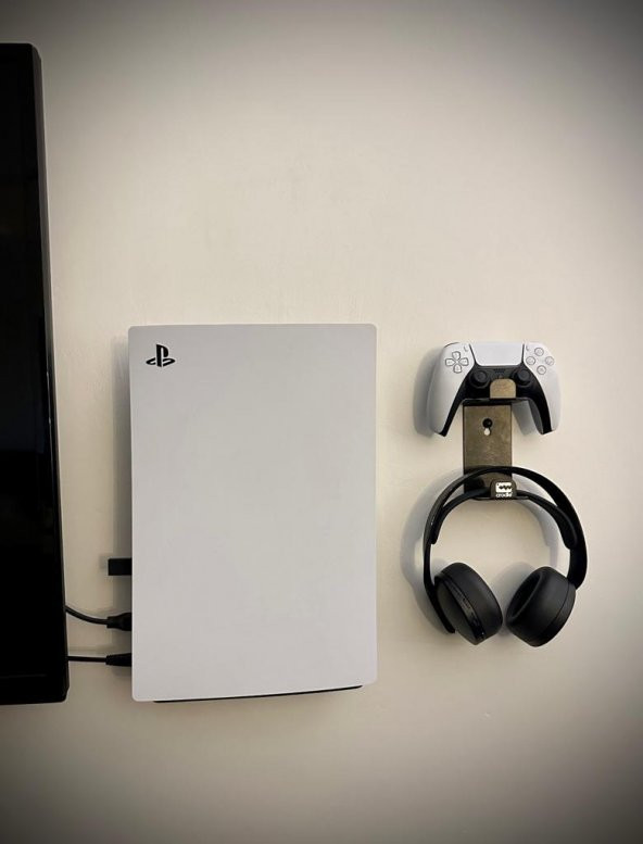 2'li Fırsat PS5 ve PS5 Slim Duvar Standı Joystick Konsol Tutacağı Yerden Tasarruf Gaming Aksesuar - 2