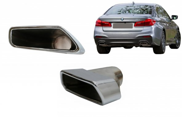 BMW 5 SERİSİ G30 M TECH EGZOZ UCU SETİ KROM - 3
