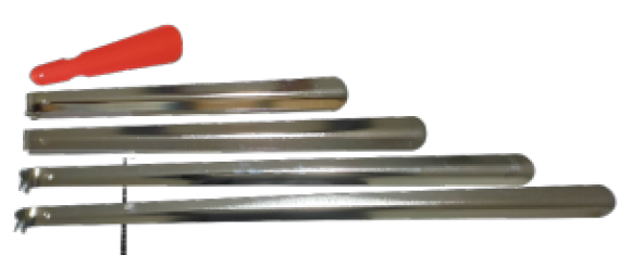 hagiki (5li Set) 40cm+50 cm+63cm+75cm Krom Çelik Ayakkabı Çekeceği VE 18CM Plastik Kerata (5li Set)