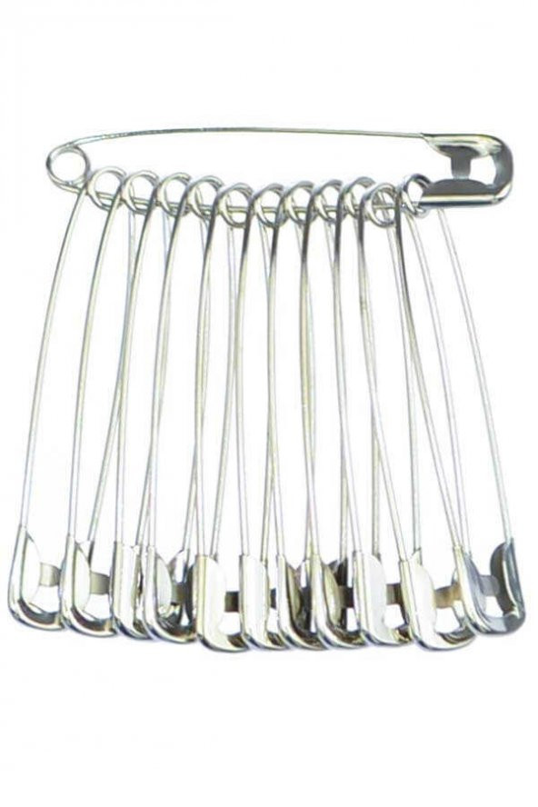 hagiki No 5 Çengelli İğne 6cm 12 Adetli Çelik Çatal İğne (1 Set)