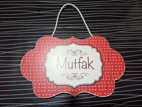 gik Kırmızı Oda İsimlik Mutfak Odası İsimliği