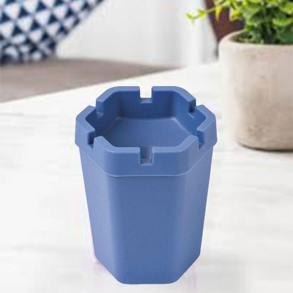 hagiki (2ADET) Kokusuz Küllük Renkli Köşeli Dumansız Sigara Küllüğü (2ADET) - 2