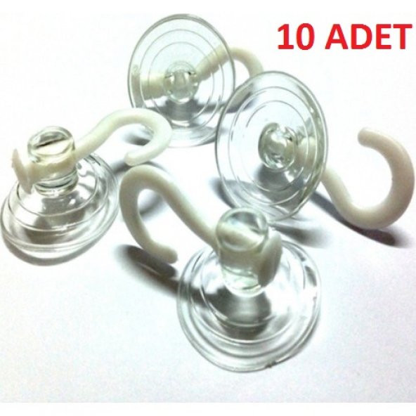 hagiki (10 Adet) Büyük 4cm Vantuz Öpücük Askı Cam Askısı (10 Adet)