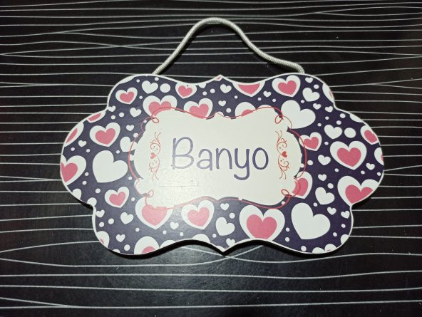 gik Banyo Oda İsimlik Ahşap Kapı İsimliği