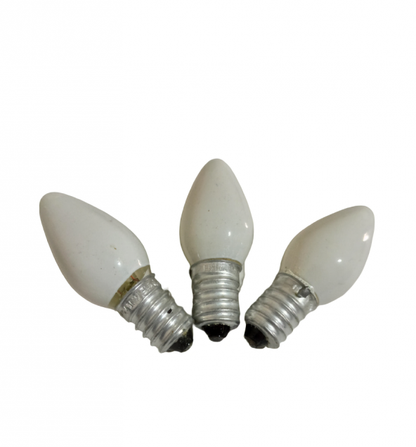 hagiki (3 Adet) BEYAZ Renkli E14 Mum Ampül Tuz Lambası Ve Gece Lambası Ampulü BEYAZ (3 Adet)