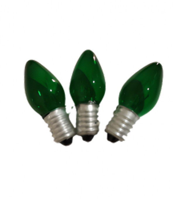 hagiki (3 Adet) YEŞİL Renkli E14 Mum Ampül Tuz Lambası Ve Gece Lambası Ampulü YEŞİL (3 Adet)