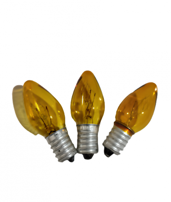 hagiki (3 Adet) SARI Renkli E14 Mum Ampül Tuz Lambası Ve Gece Lambası Ampulü SARI (3 Adet)