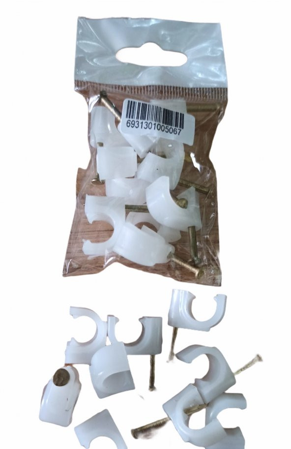hagiki No 5 Çivili Kroşe 10 Adetli paket Kablo tutturucu