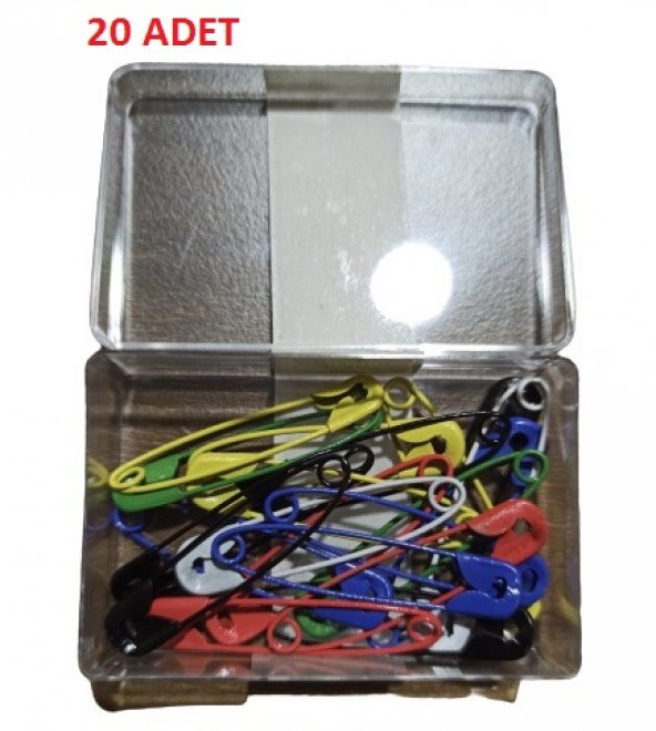 hagiki (20 adet) No2 Renkli Çengelli İğne 4 CM 20 Adetli Çatal İğne (20 Adet)