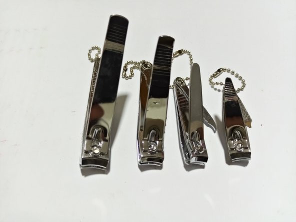 hagiki(4 lü Set) Tırnak Makası Yüksek Kaliteli Çelik Küçük,Orta, Büyük,Battal Boy Tırnak Makası Seti - 4