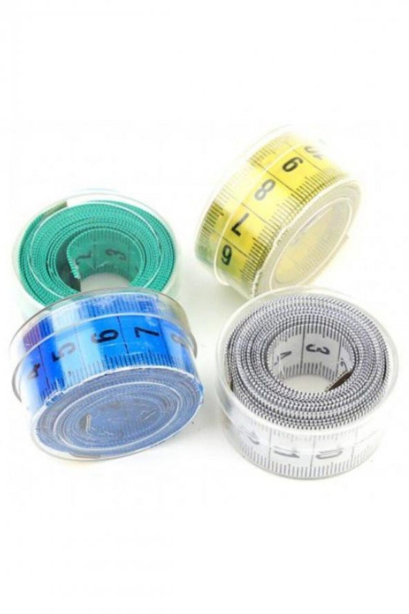 gik renkli mezura 1,5 metre çift yönlü kutulu mezure 2 ADET - 2