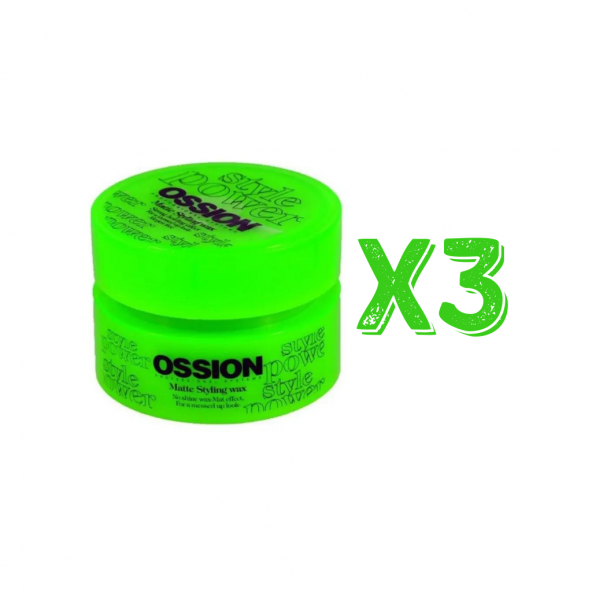 Ossion Saç Şekillendirici Mat Wax 100 Ml 3 Adet - 2