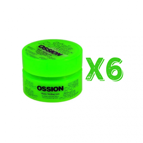 Ossion Saç Şekillendirici Mat Wax 100 Ml 6 Adet