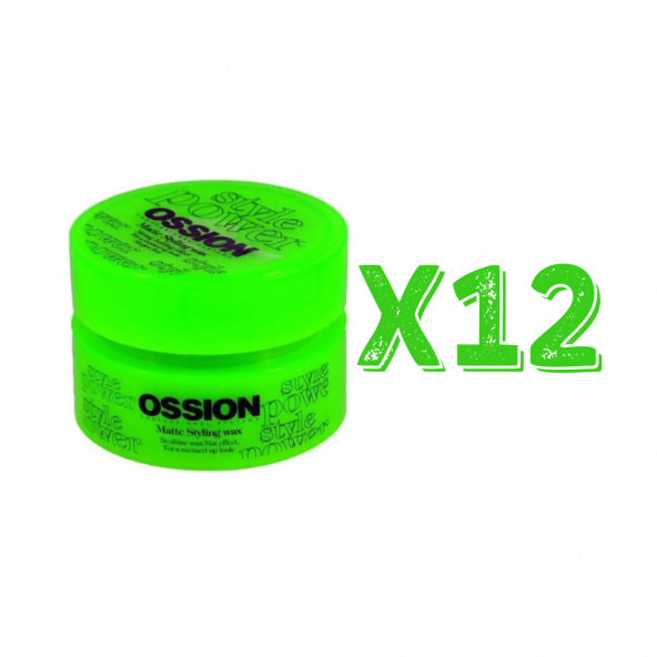 Ossion Saç Şekillendirici Mat Wax 100 Ml 12 Adet