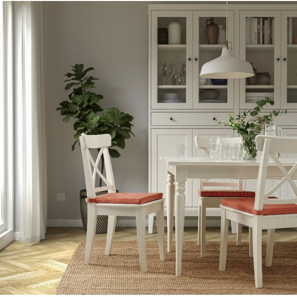 IKEA  Justına 35/42X40 Cm Sandalye Minderi Turuncu - 2