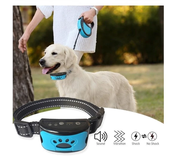 Havlama Önleyici Köpek Eğitim Tasması Şarjlı 35x54 Cm Mor - 2