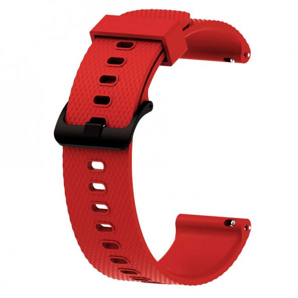 Galaxy Watch Active 2 40mm Milled Kayış Silikon Kordon Kırmızı