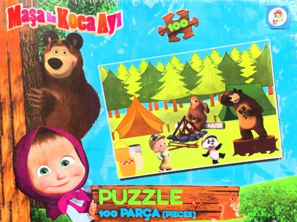 Laço Kids Puzzle Maşa ile Koca Ayı 100 Parça Yapboz MS7797