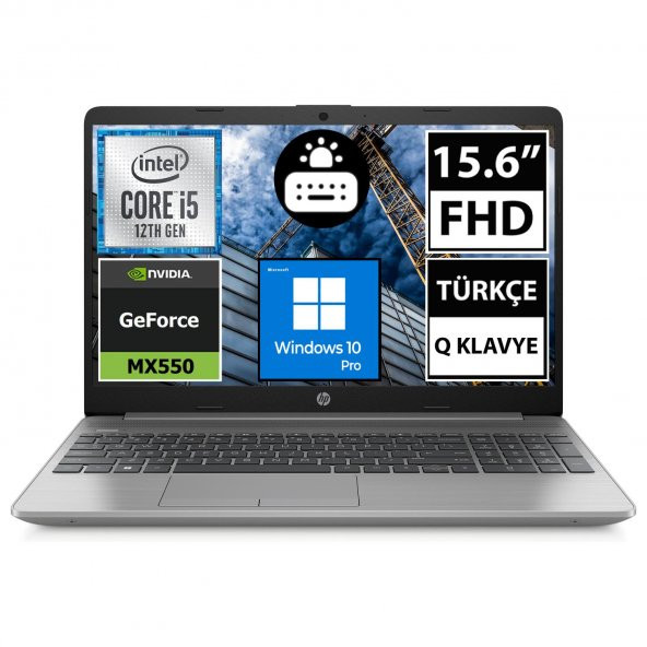 HP 250 G9 6Q8M6ES06 i5-1235U 8GB 512SSD MX550 15.6" FullHD W10P Taşınabilir Bilgisayar