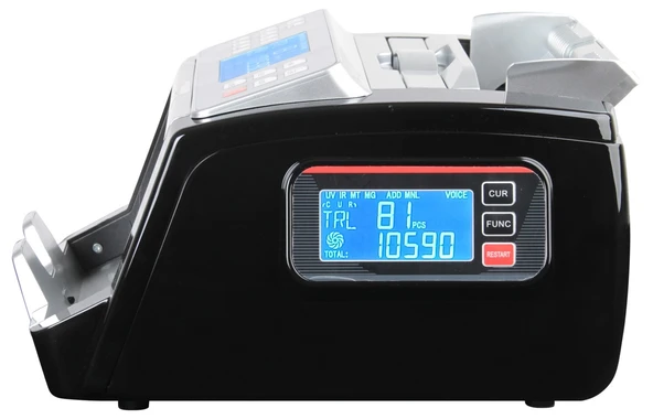 Baove GB85000 Şarjlı Karışık Para Sayma Makinesi - TL - Euro - Usd - Türkçe Sesli Uyarı + Müşteri Ekranı - 4