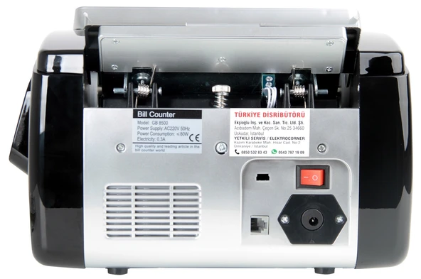 Baove GB85000 Şarjlı Karışık Para Sayma Makinesi - TL - Euro - Usd - Türkçe Sesli Uyarı + Müşteri Ekranı - 6