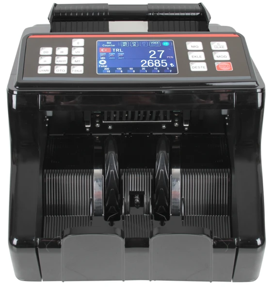 Sigma SC7520B Karışık Para Sayma Makinesi, TL Karışık, Euro ve Usd Adet Sayım + Müşteri Ekranı - 4