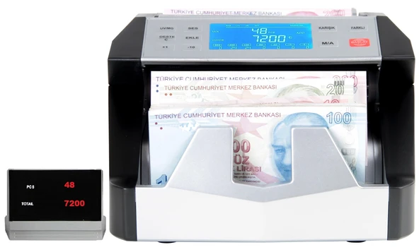 Sigma SC8520S Karışık Para Sayma Makinesi - TL - Euro - Usd - Türkçe Sesli Uyarı + Müşteri Ekranı