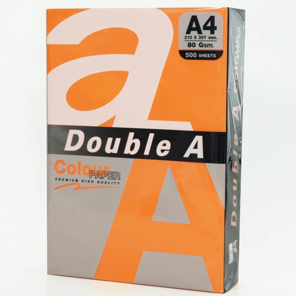 Double A Renkli Kağıt 500 LÜ A4 80 GR Safron (1 Top 500 Adet Kağıt) - 1