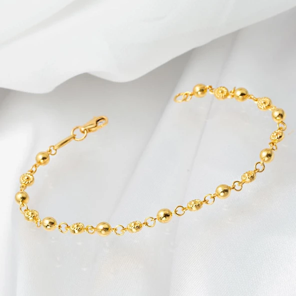 Moda 22 Ayar Altın Zincir Bileklik - Resim 5