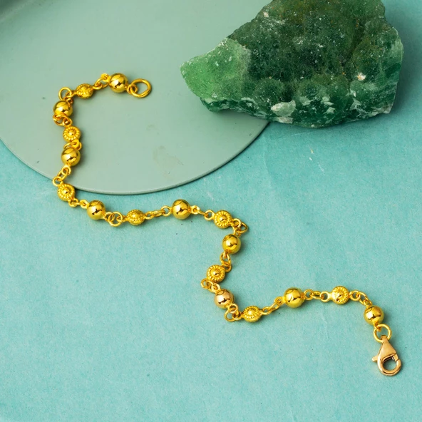 Moda 22 Ayar Altın Zincir Bileklik - Resim 6