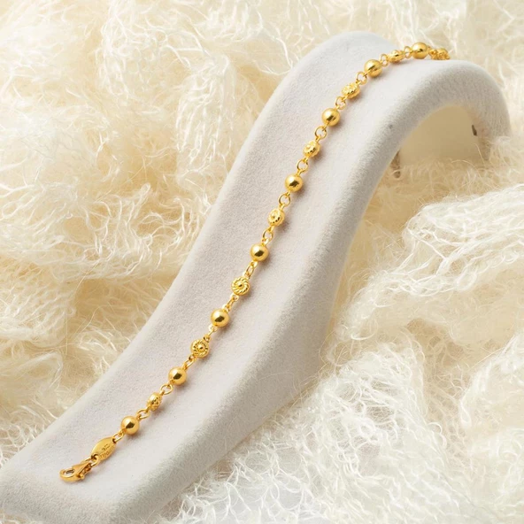 Moda 22 Ayar Altın Zincir Bileklik - Resim 7