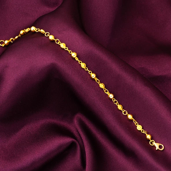 Moda 22 Ayar Altın Zincir Bileklik - Resim 4