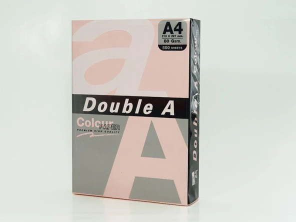Double A Renkli Kağıt 500 LÜ A4 80 GR Pastel Flamingo (1 Top 500 Adet Kağıt)
