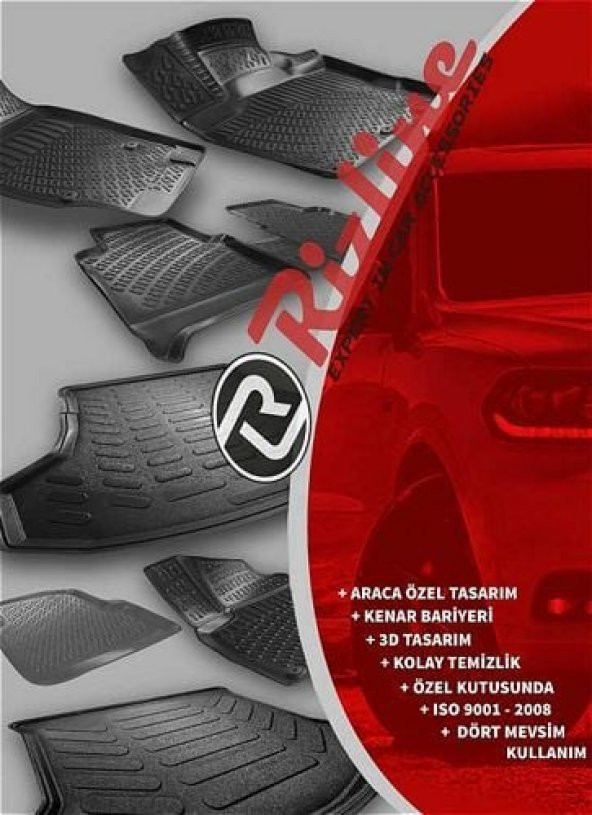Mercedes A Serisi W176 2012 Sonrası 3D Havuzlu Paspas Rizline - 6