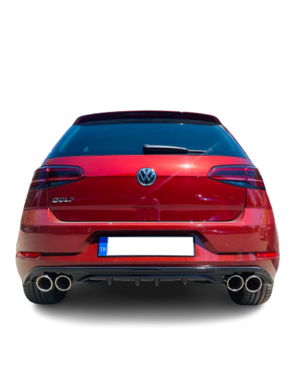 Volkswagen Golf 7,5 (2017-2019) Ps Style Arka Tampon - Difüzör (Plastik)