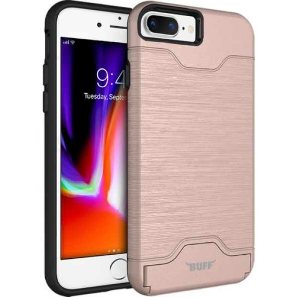 Buff iPhone 8 Plus / 7 Plus Slim Folder Kılıf Rose Gold